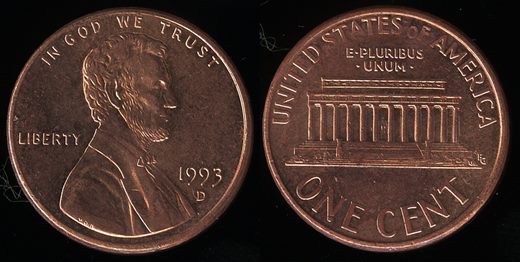 EUA - Centimo 1 - 1993 D