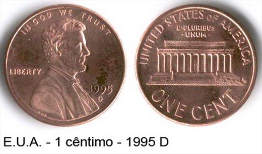 EUA - Centimo 1 - 1995 D