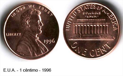 EUA - Centimo 1 - 1996