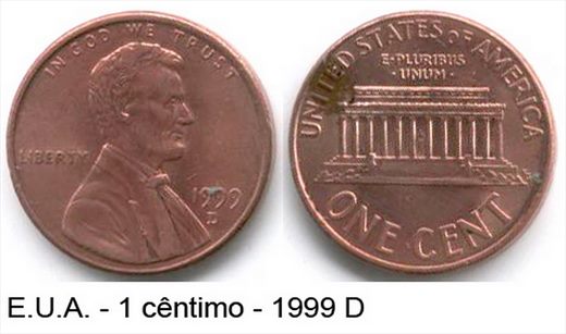 EUA - Centimo 1 - 1999 D