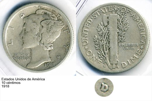 EUA - Centimo 10 - 1918 - G6 A1 H07 L1C2