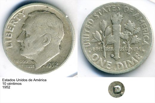 EUA - Centimo 10 - 1952 - G6 A1 H07 L2C2