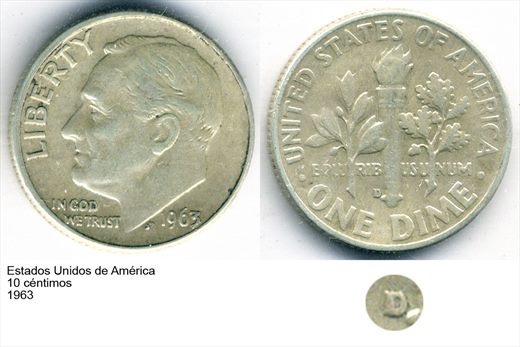 EUA - Centimo 10 - 1963 - G6 A1 H07 L2C6