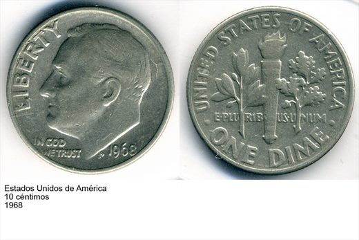 EUA - Centimo 10 - 1968 - G6 A1 H07 L3C4