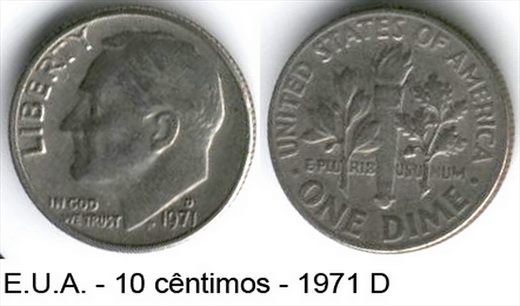 EUA - Centimo 10 - 1971 D
