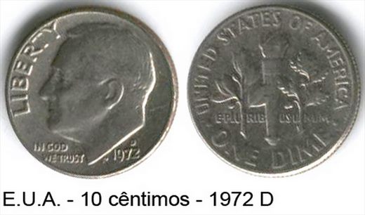 EUA - Centimo 10 - 1972 D