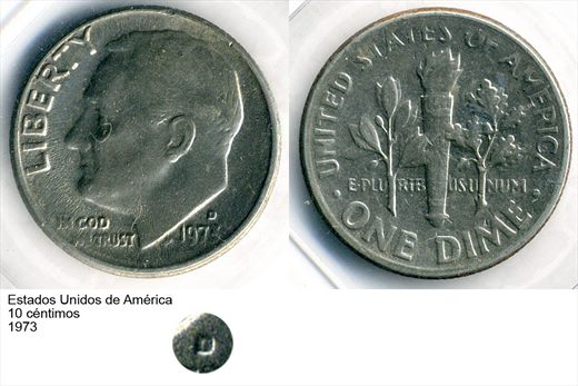 EUA - Centimo 10 - 1973 - G6 A1 H07 L4C4