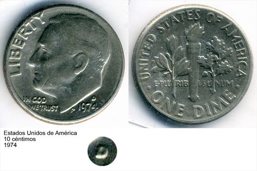 EUA - Centimo 10 - 1974 - G6 A1 H07 L4C6