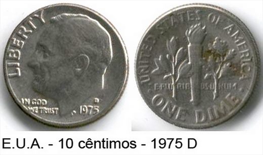 EUA - Centimo 10 - 1975 D