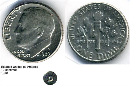 EUA - Centimo 10 - 1980 - G6 A1 H07 L6C1