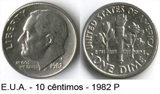 EUA - Centimo 10 - 1982 P