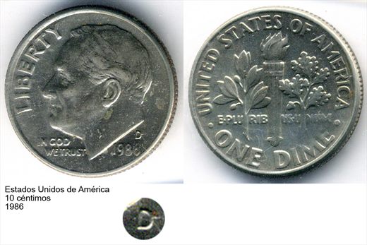 EUA - Centimo 10 - 1986 - G6 A1 H07 L7C1