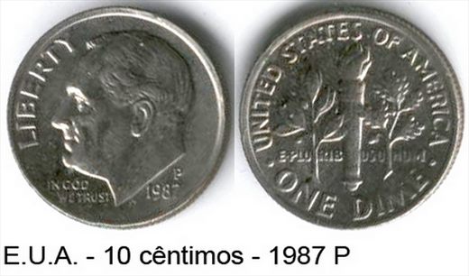 EUA - Centimo 10 - 1987 P