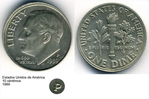 EUA - Centimo 10 - 1989 - DEF