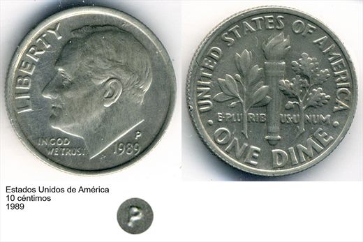 EUA - Centimo 10 - 1989 - G6 A1 H07 L7C5