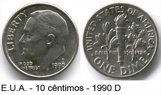 EUA - Centimo 10 - 1990 D