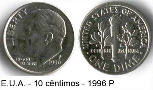 EUA - Centimo 10 - 1996 P
