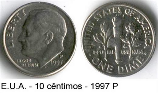EUA - Centimo 10 - 1997 P