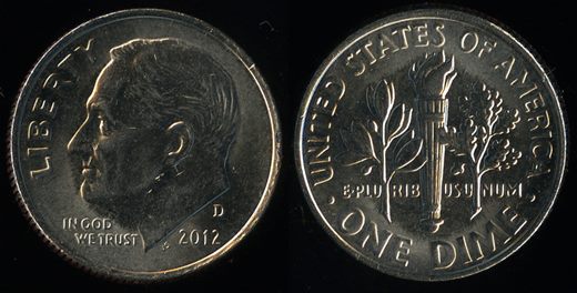 EUA - Centimo 10 - 2012 D