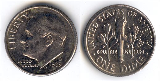 EUA - Centimo 10 - 1989 D