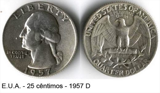 EUA - Centimo 25 - 1957 D