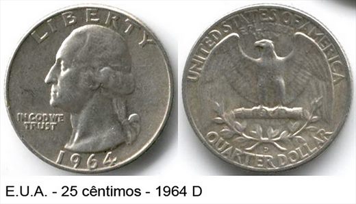 EUA - Centimo 25 - 1964 D
