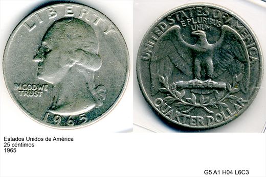 EUA - Centimo 25 - 1965 - G5 A1 H04 L6C3