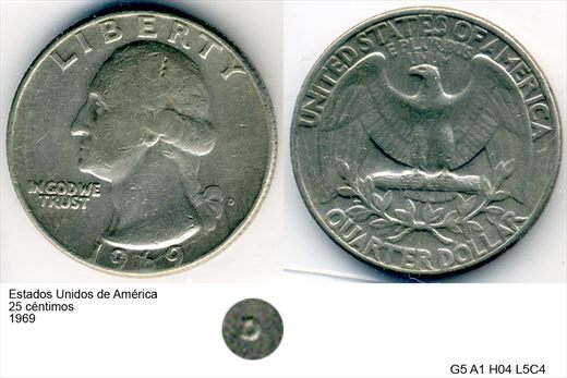 EUA - Centimo 25 - 1969 - G5 A1 H04 L5C4