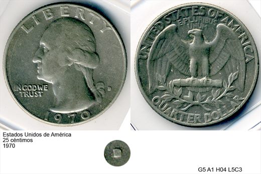 EUA - Centimo 25 - 1970 - G5 A1 H04 L5C3