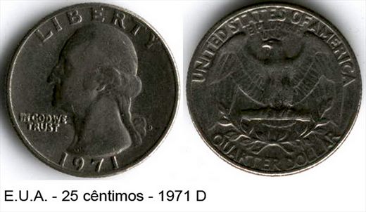 EUA - Centimo 25 - 1971 D
