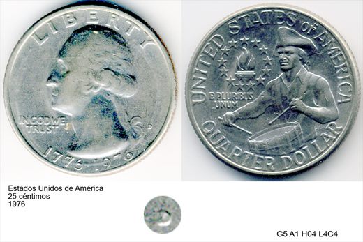 EUA - Centimo 25 - 1976 - G5 A1 H04 L4C4