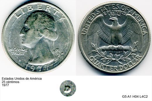 EUA - Centimo 25 - 1977 - G5 A1 H04 L4C2