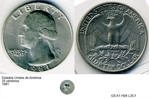 EUA - Centimo 25 - 1981 - G5 A1 H04 L3C1