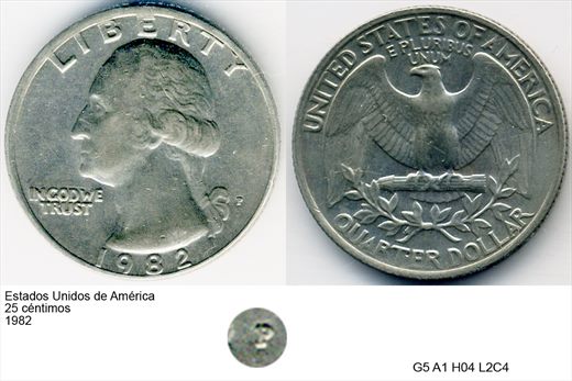 EUA - Centimo 25 - 1982 - G5 A1 H04 L2C4