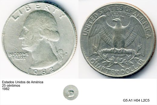 EUA - Centimo 25 - 1982 - G5 A1 H04 L2C5