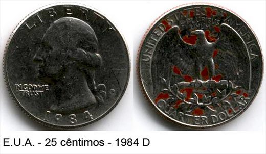 EUA - Centimo 25 - 1984 D