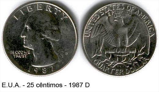 EUA - Centimo 25 - 1987 D
