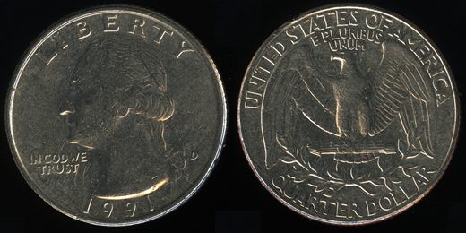EUA - Centimo 25 - 1991 D