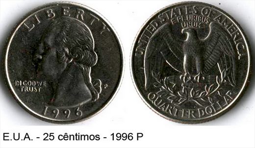 EUA - Centimo 25 - 1996 P