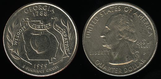 EUA - Centimo 25 - 1999 P - Georgia