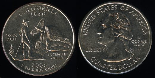 EUA - Centimo 25 - 2005 P - California