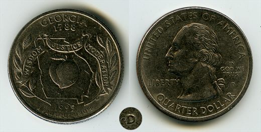 EUA - Centimo 25 - 1999 Georgia (D)
