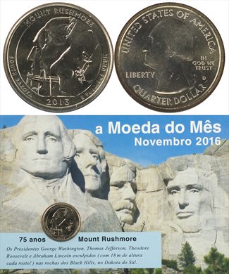 EUA - Centimo 25 - 2013 (Moeda do Mes Novembro 2016)