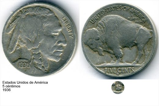 EUA - Centimo 5 - 1936 - G6 A1 H08 L2C1