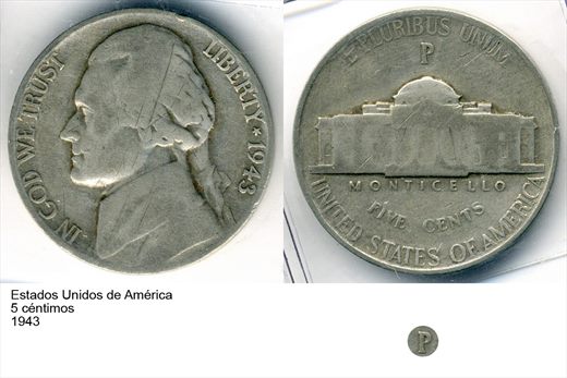 EUA - Centimo 5 - 1943 - G6 A1 H08 L2C3