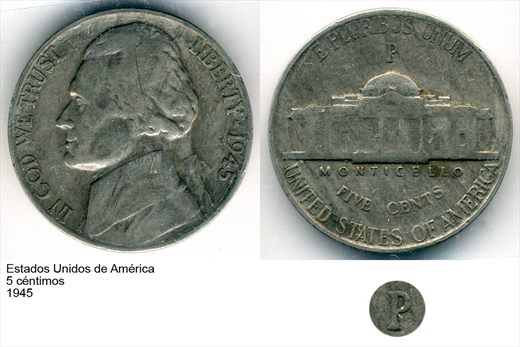 EUA - Centimo 5 - 1945 - G6 A1 H08 L2C4