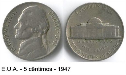 EUA - Centimo 5 - 1947