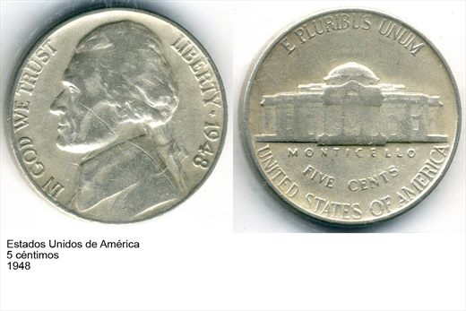 EUA - Centimo 5 - 1948 - G6 A1 H08 L2C6