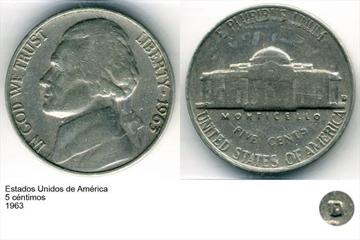 EUA - Centimo 5 - 1963 - G6 A1 H08 L4C3