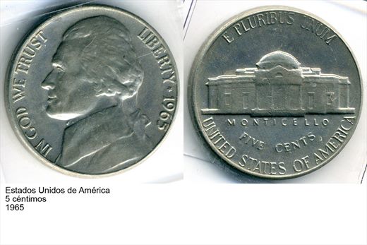 EUA - Centimo 5 - 1965 - G6 A1 H08 L4C6